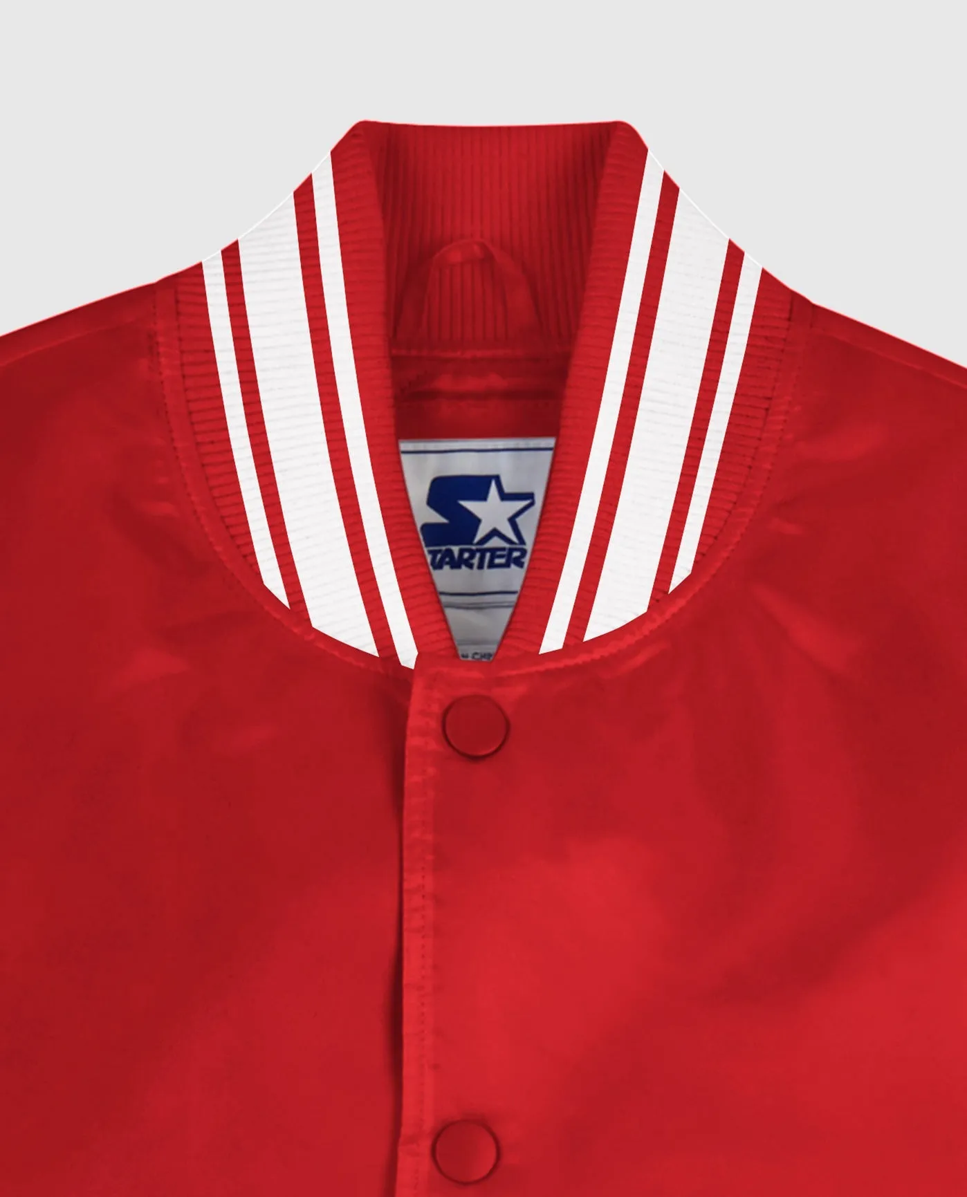 Starter Locker Room Full-Snap Satin Jacket Red sold by Starter product image thumbnail 2