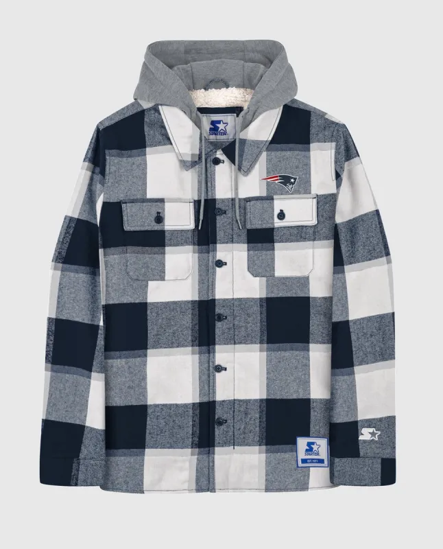 New England Patriots The Big Joe Sherpa Lined Plaid Jacket sold by Starter