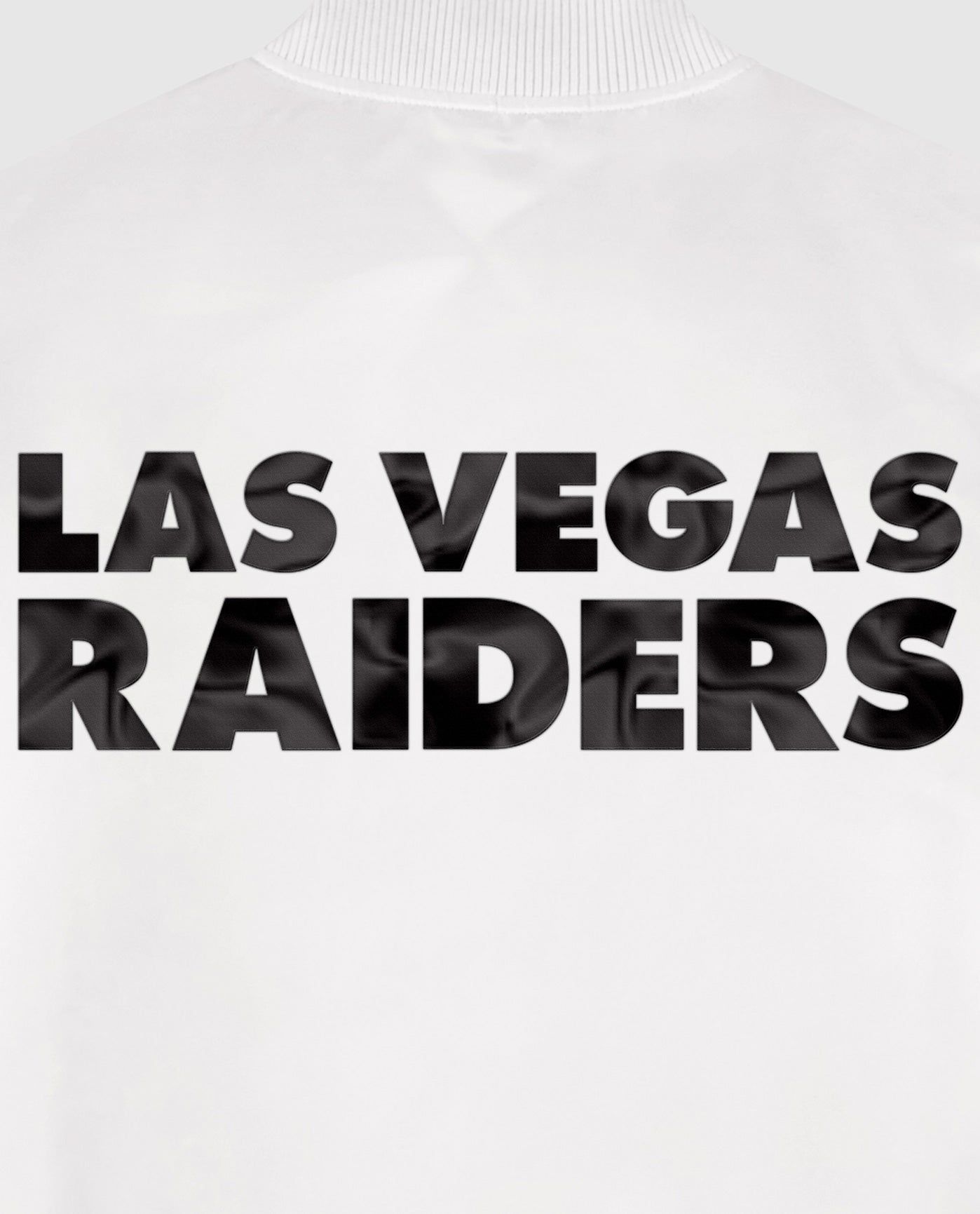 Las Vegas Raiders White Varsity Satin Full-Snap Jacket sold by Starter product image thumbnail 3