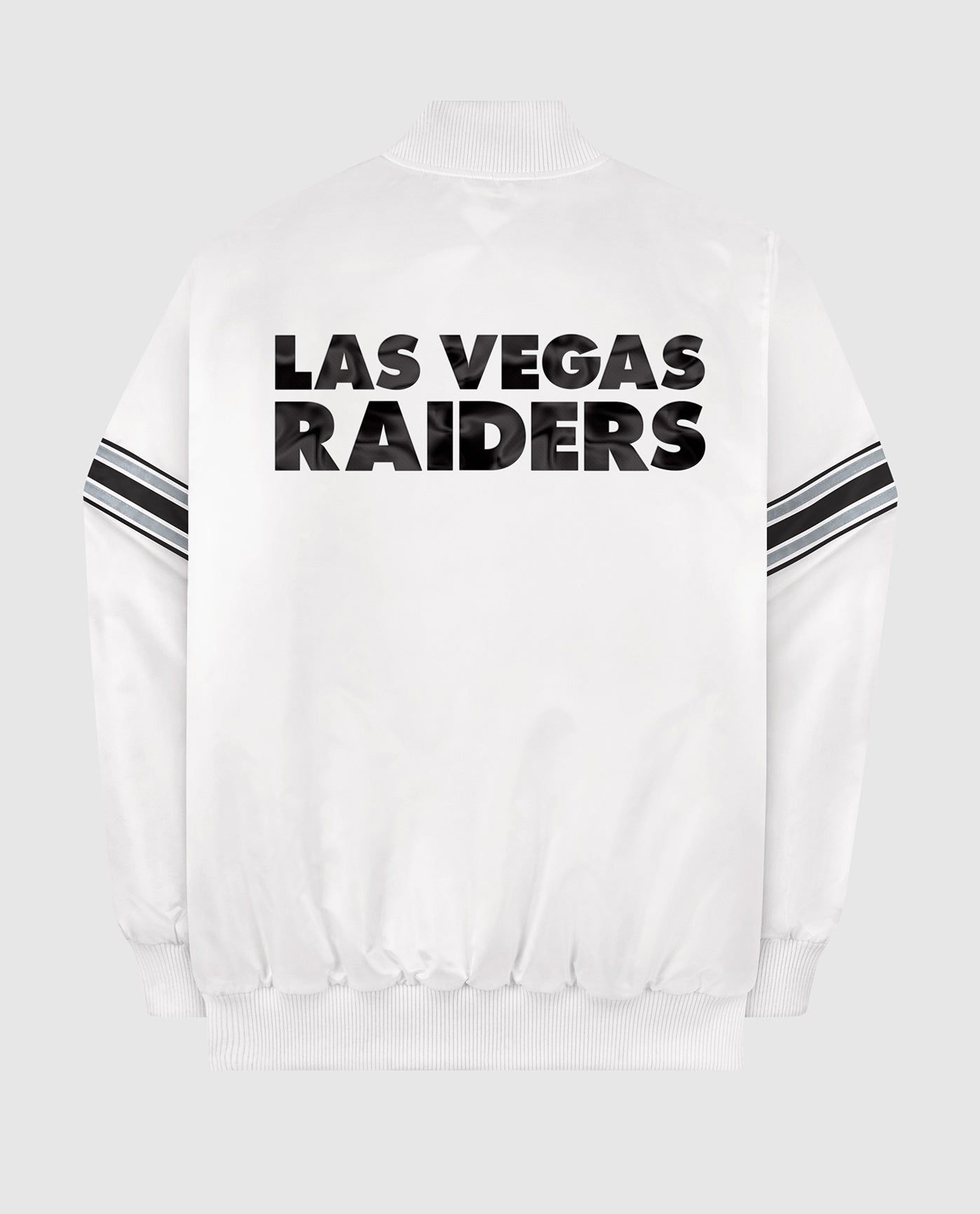 Las Vegas Raiders White Varsity Satin Full-Snap Jacket sold by Starter product image thumbnail 4