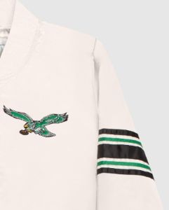 Women's Philadelphia Eagles Varsity Satin Full-Snap Jacket sold by Starter