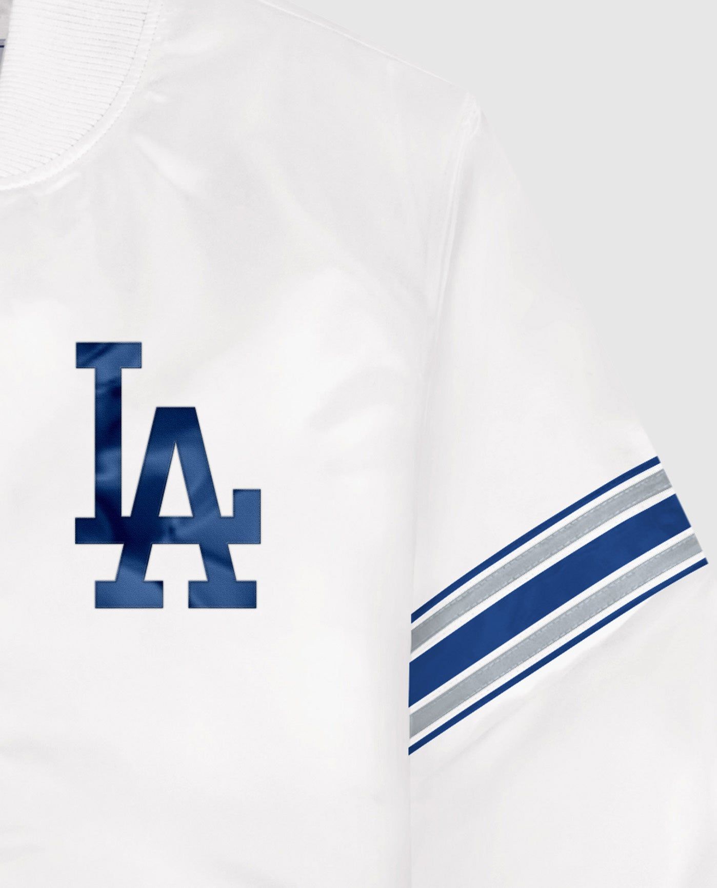 Los Angeles Dodgers White Varsity Satin Full-Snap Jacket sold by Starter product image thumbnail 2