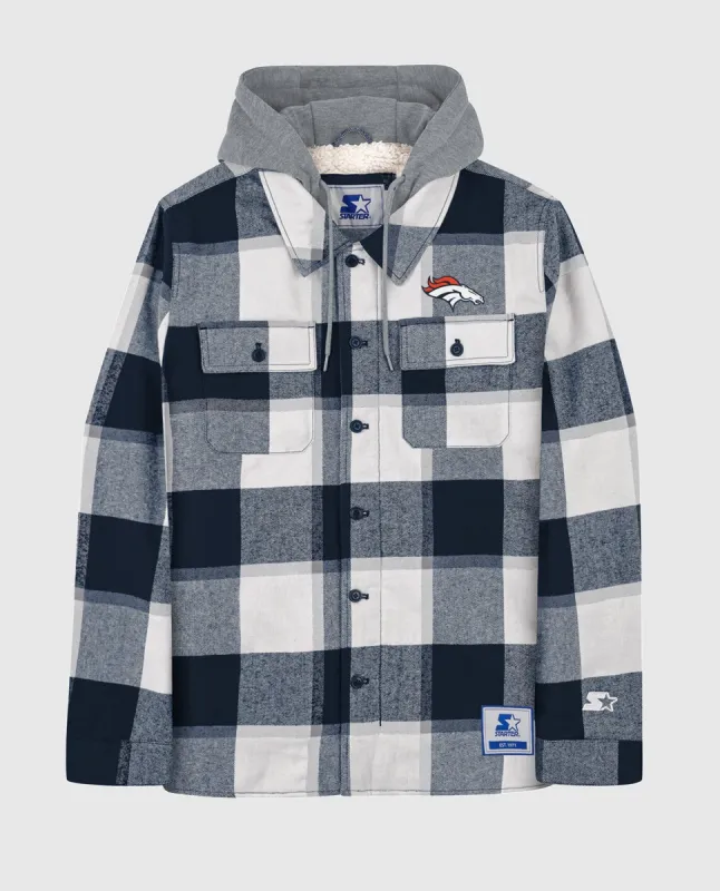 Denver Broncos The Big Joe Sherpa Lined Plaid Jacket sold by Starter
