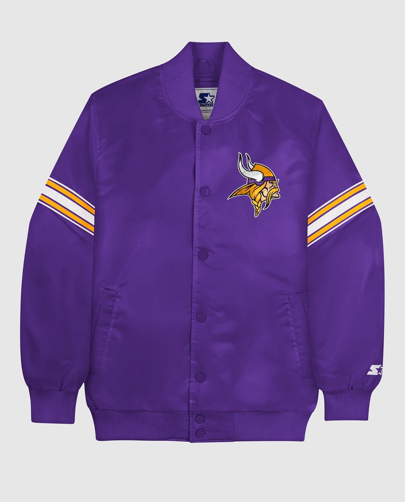 Minnesota Vikings Varsity Satin Full-Snap Jacket sold by Starter