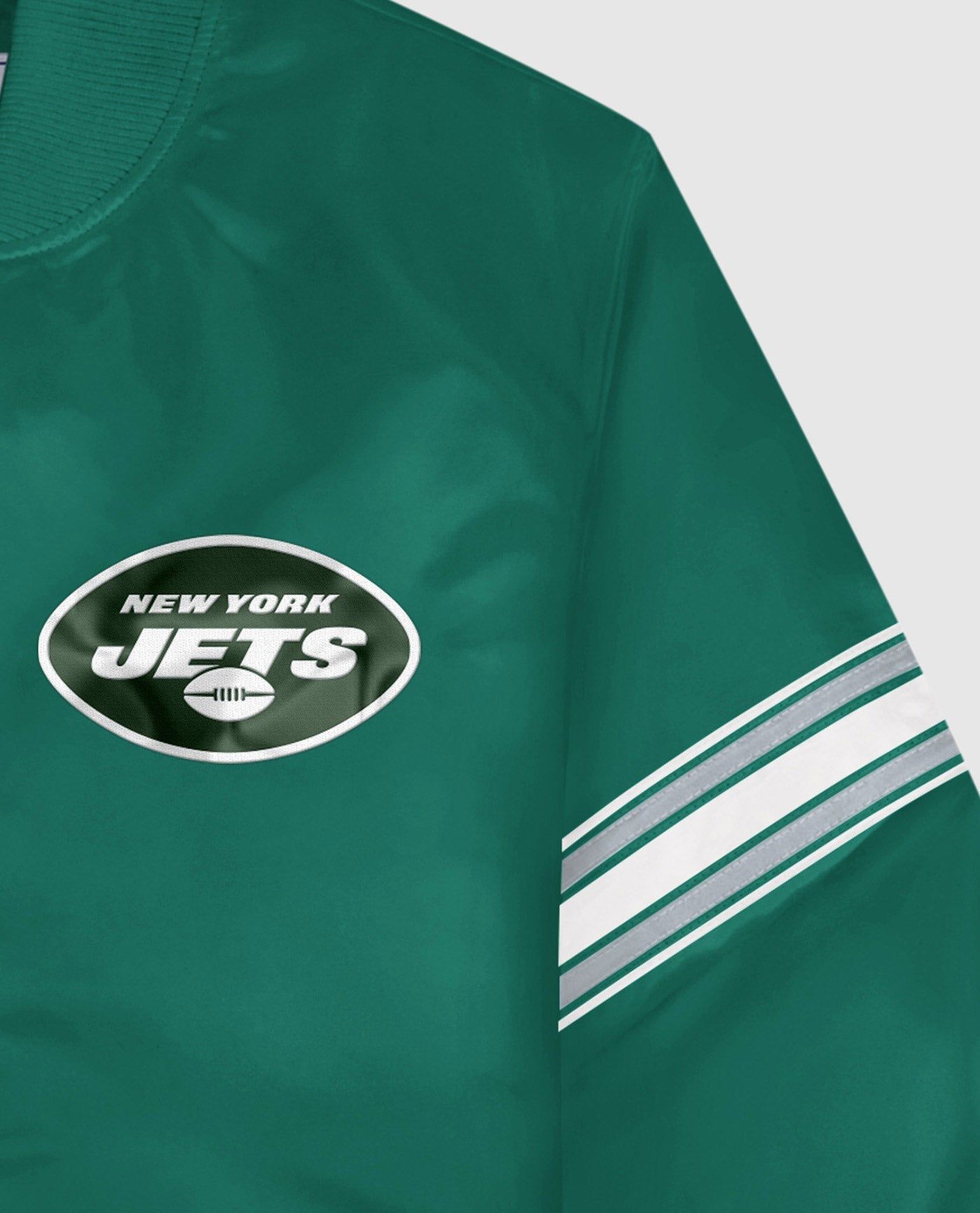 New York Jets Varsity Satin Full-Snap Jacket sold by Starter product image thumbnail 2