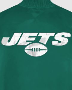 New York Jets Varsity Satin Full-Snap Jacket sold by Starter