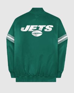 New York Jets Varsity Satin Full-Snap Jacket sold by Starter