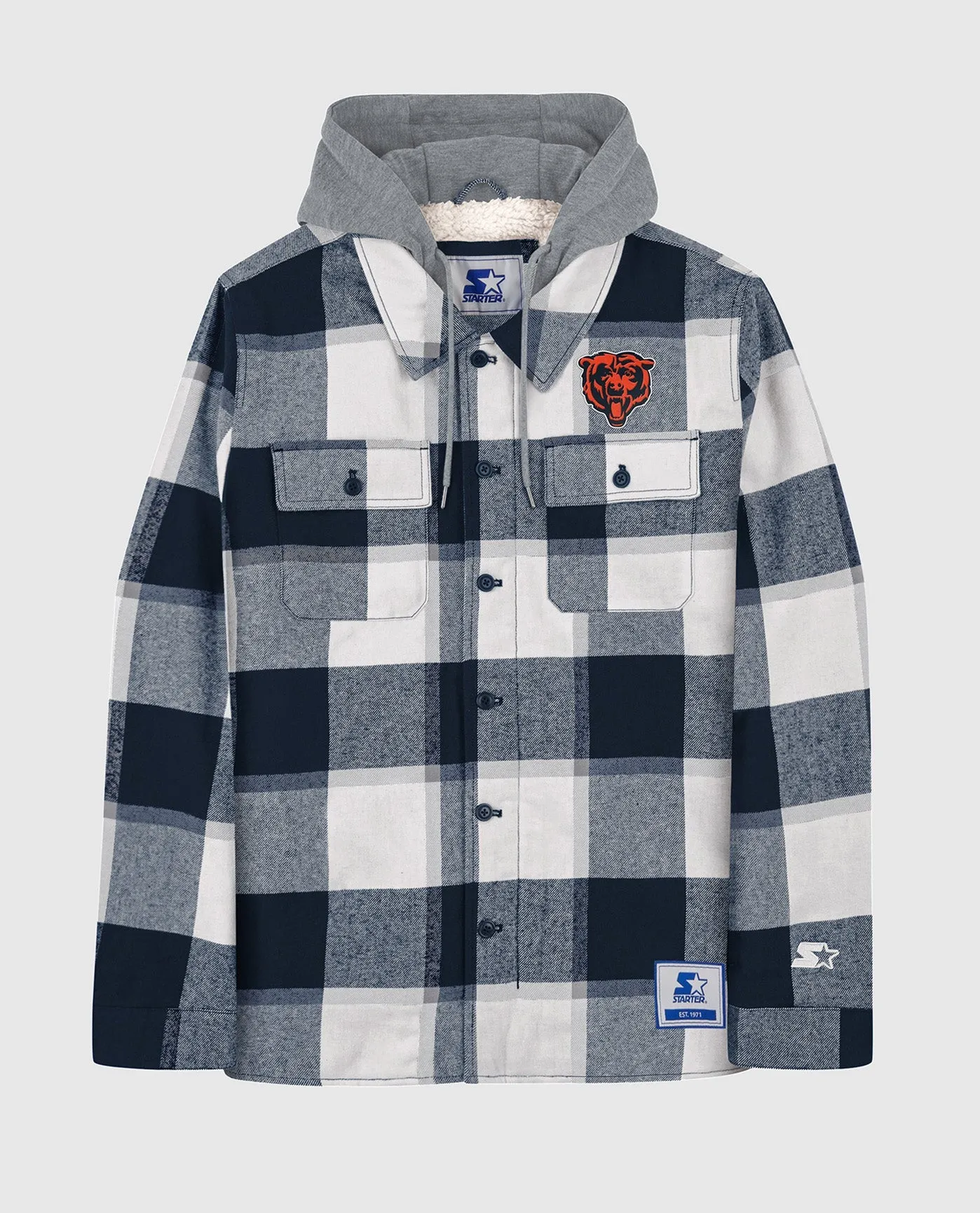 Chicago Bears The Big Joe Sherpa Lined Plaid Jacket sold by Starter