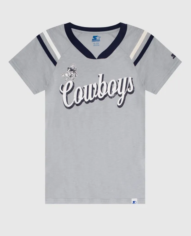 Women's Dallas Cowboys V-Neck Short Sleeve Shirt sold by Starter