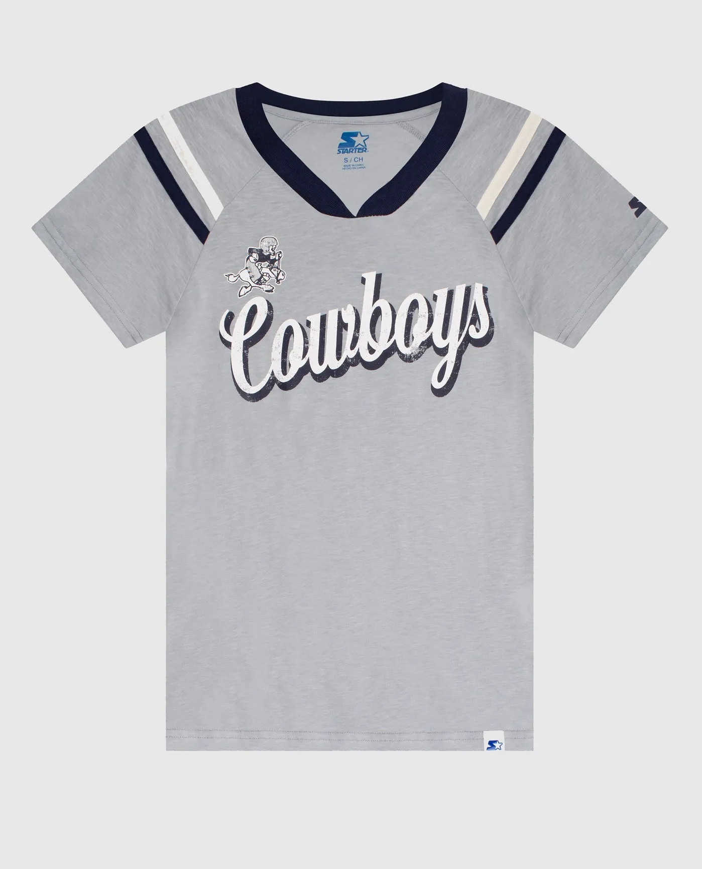 Women's Dallas Cowboys V-Neck Short Sleeve Shirt sold by Starter