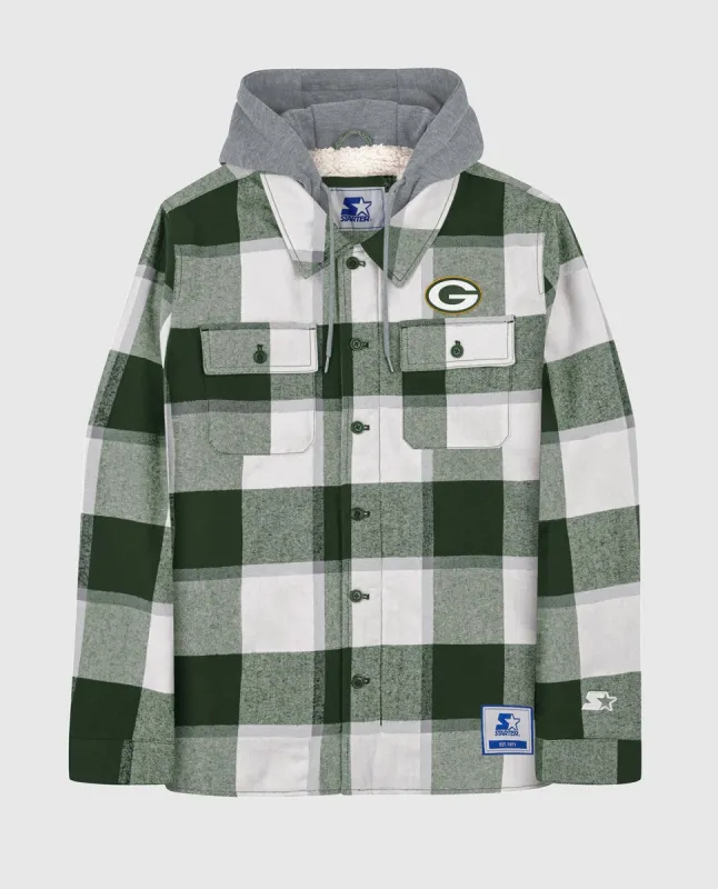 Green Bay Packers The Big Joe Sherpa Lined Plaid Jacket sold by Starter