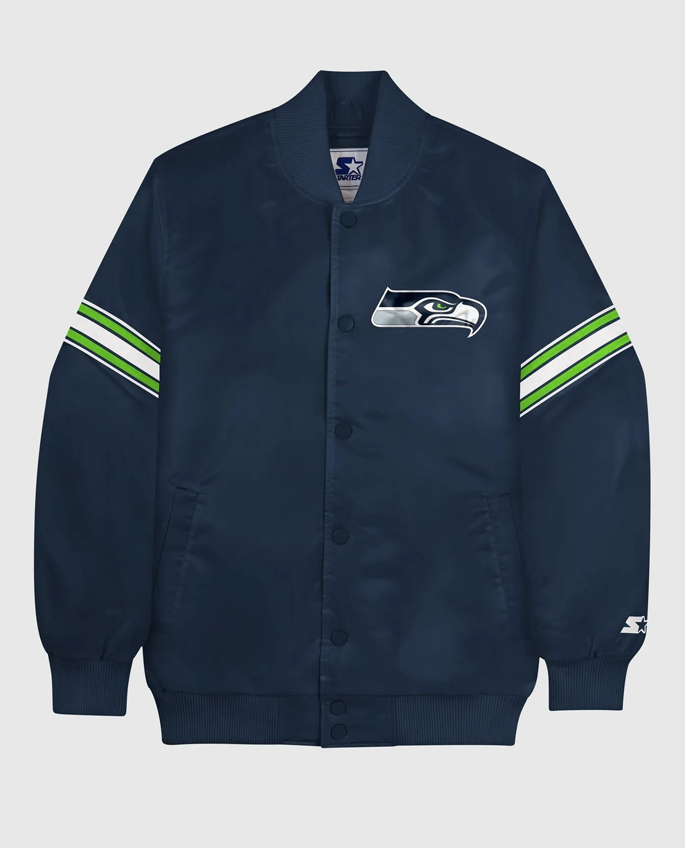 Seattle Seahawks Varsity Satin Full-Snap Jacket sold by Starter