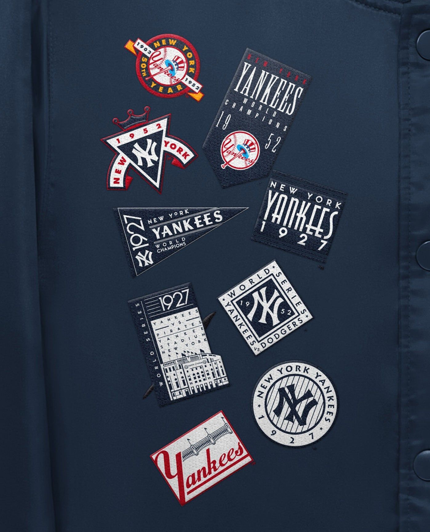 New York Yankees Varsity Satin Full-Snap Jacket sold by Starter product image thumbnail 2