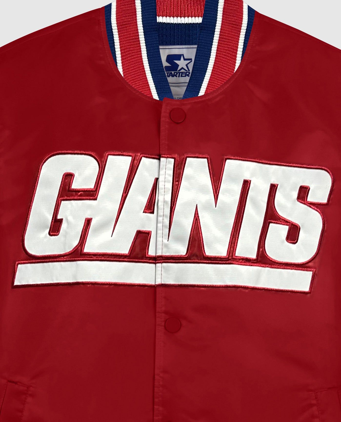 New York Giants Home Game Satin Full Snap Jacket sold by Starter product image thumbnail 2