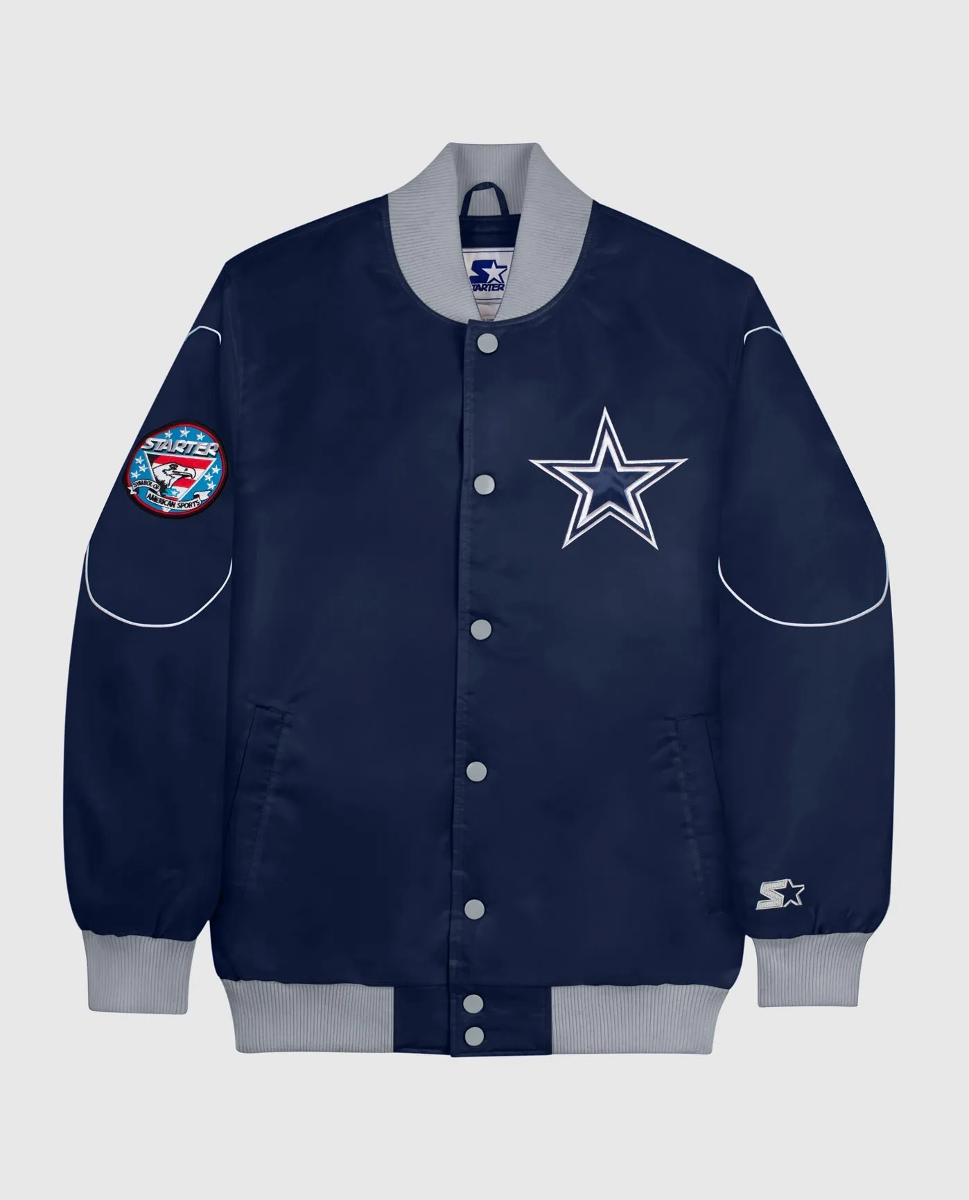 Dallas Cowboys Snap-Front Bomber Jacket sold by Starter