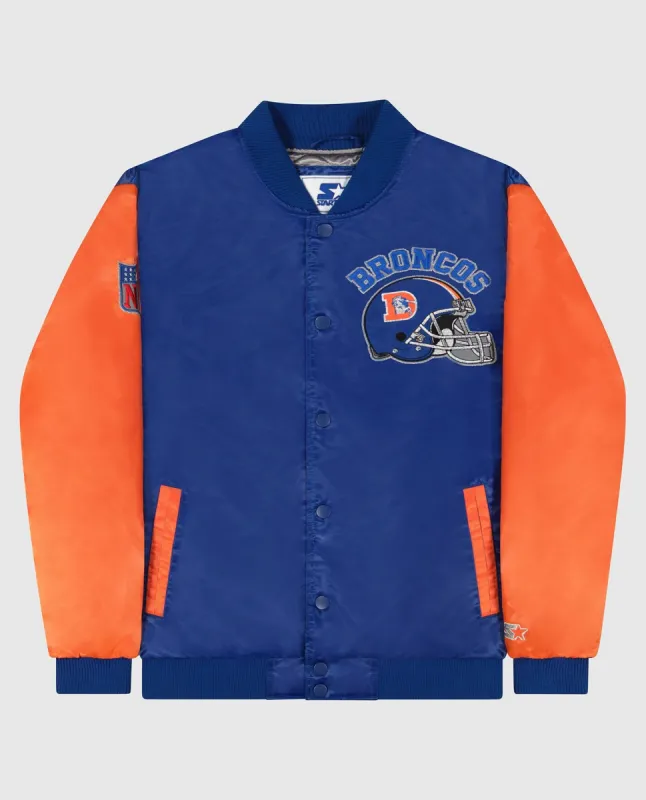Denver Broncos Varsity Satin Full-Snap Jacket sold by Starter