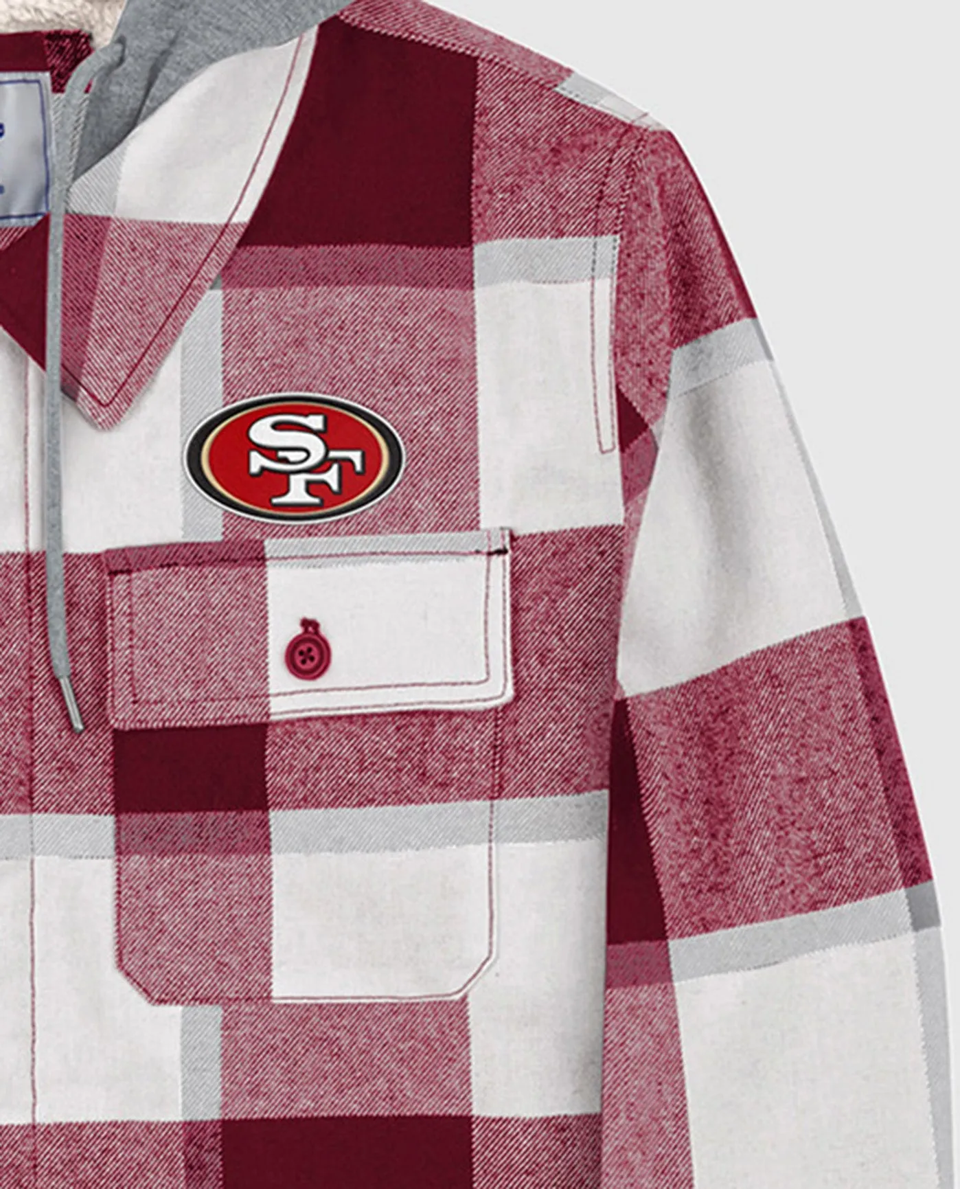 San Francisco 49ers The Big Joe Sherpa Lined Plaid Jacket sold by Starter product image thumbnail 2