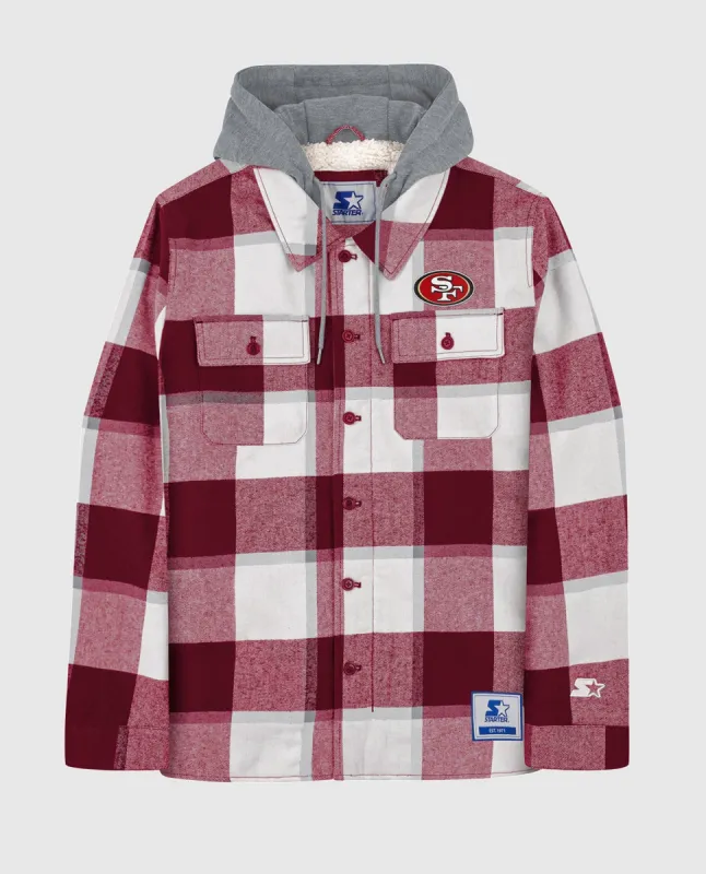 San Francisco 49ers The Big Joe Sherpa Lined Plaid Jacket sold by Starter