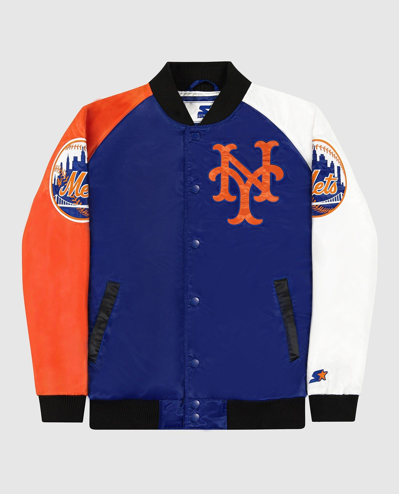New York Mets Varsity Satin Full-Snap Jacket sold by Starter