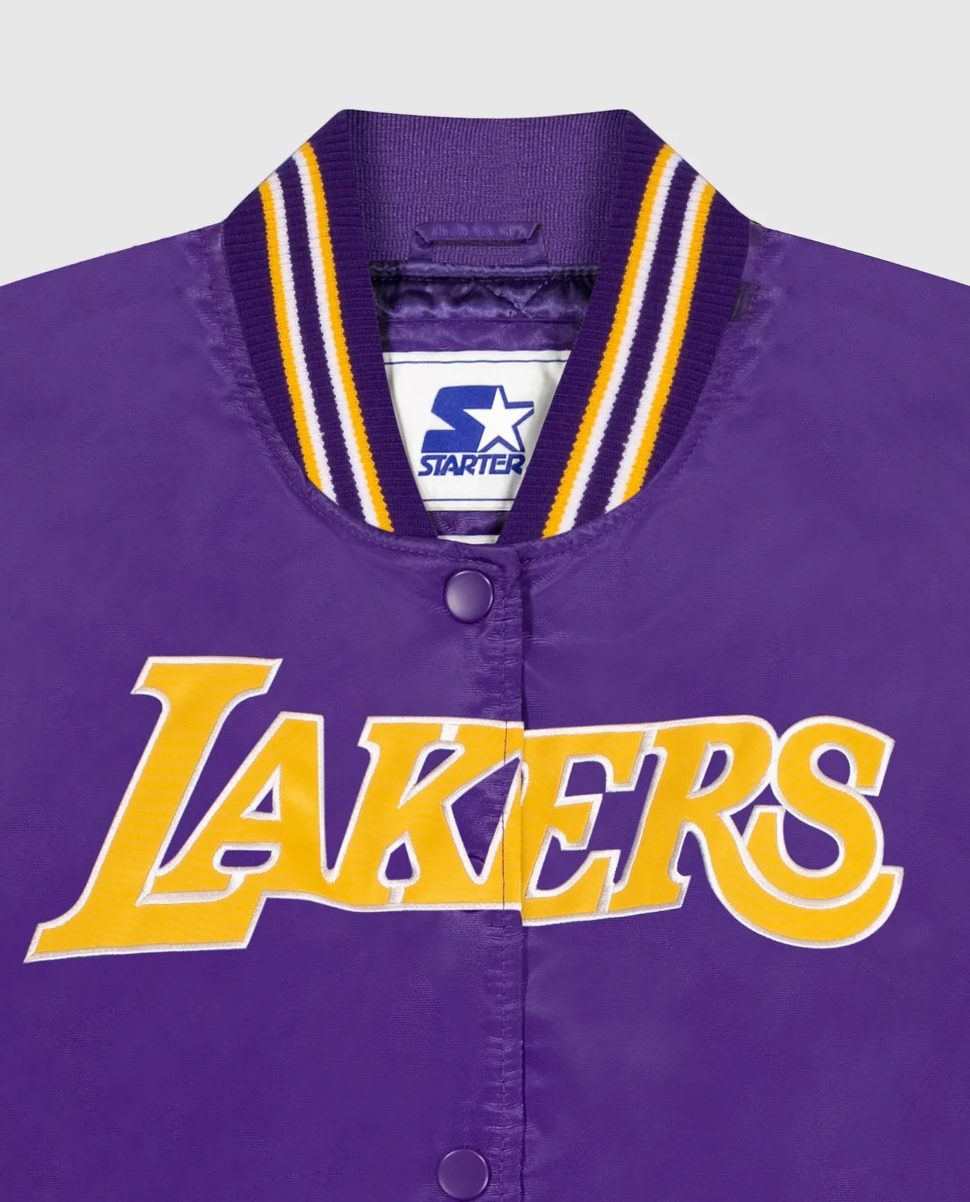 Women's Los Angeles Lakers Varsity Satin Full-Snap Jacket sold by Starter product image thumbnail 2