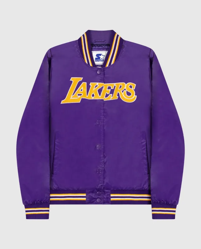 Women's Los Angeles Lakers Varsity Satin Full-Snap Jacket sold by Starter