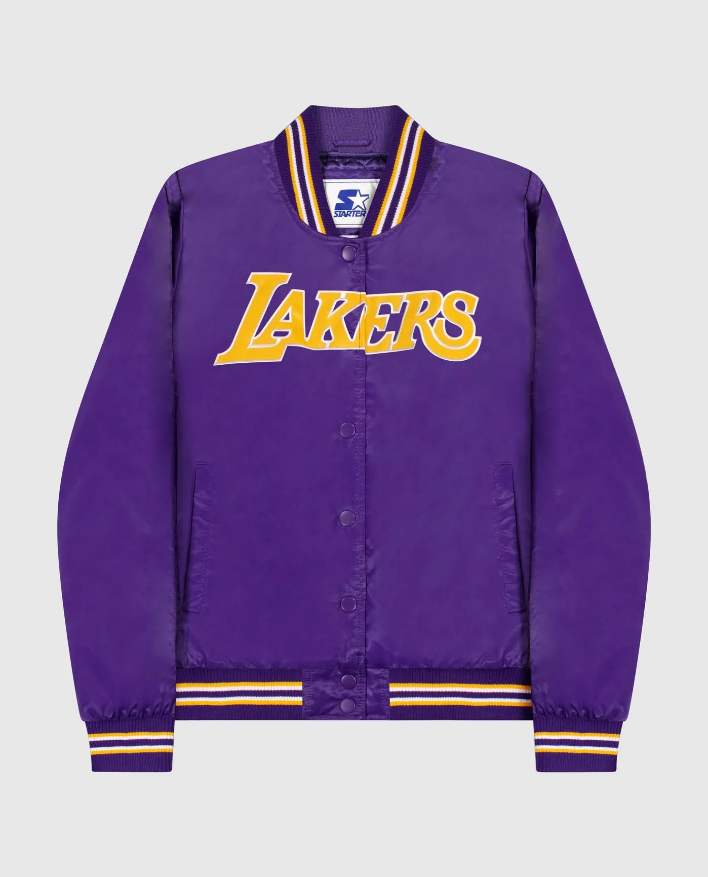 Women's Los Angeles Lakers Varsity Satin Full-Snap Jacket sold by Starter