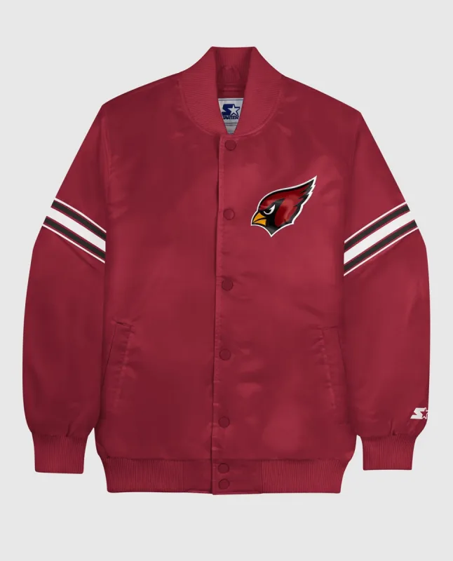 Arizona Cardinals Varsity Satin Full-Snap Jacket made by Starter