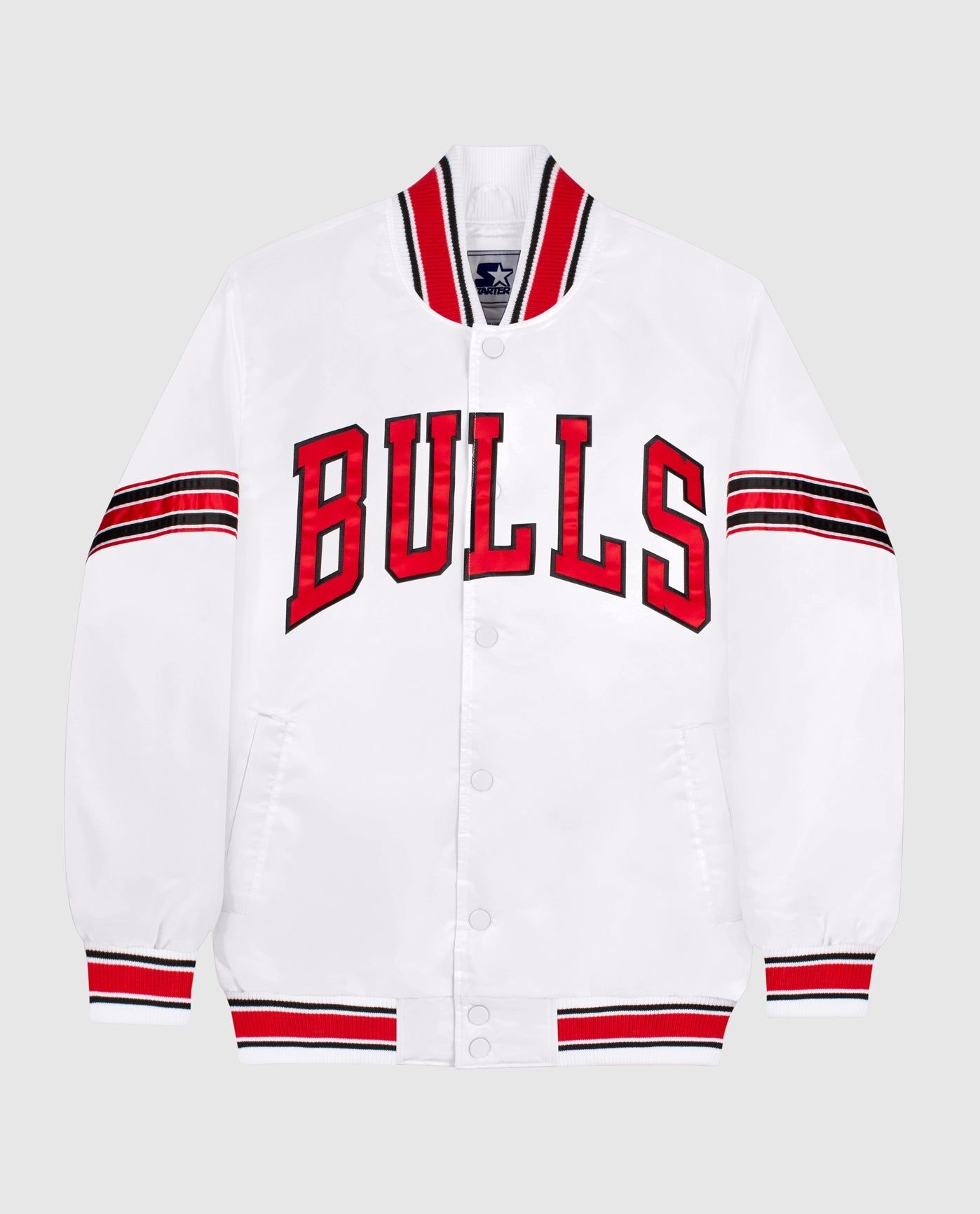 Chicago Bulls Varsity Satin Full-Snap Jacket sold by Starter