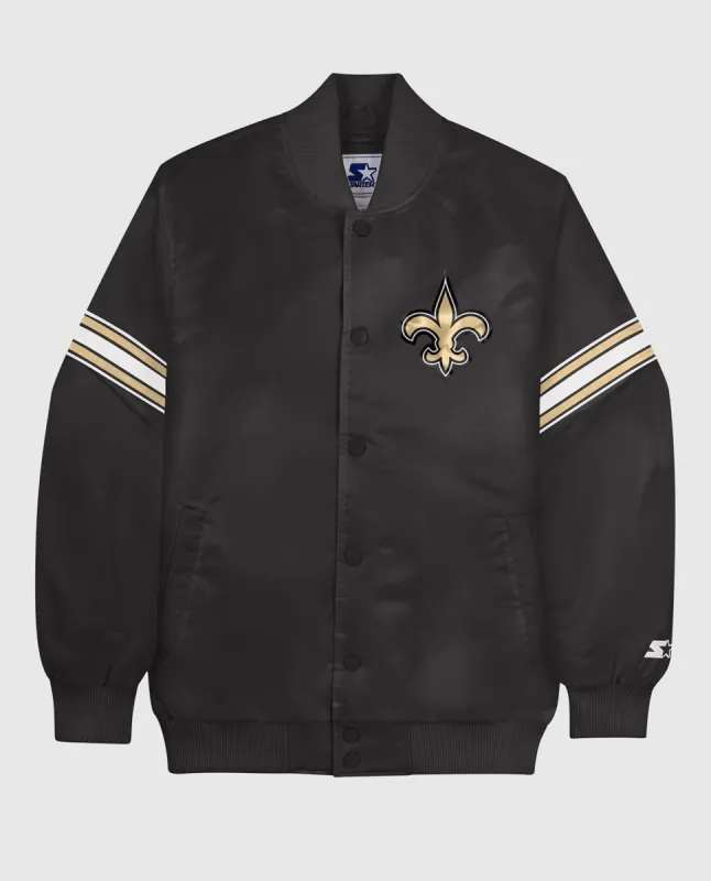 New Orleans Saints Varsity Satin Full-Snap Jacket sold by Starter