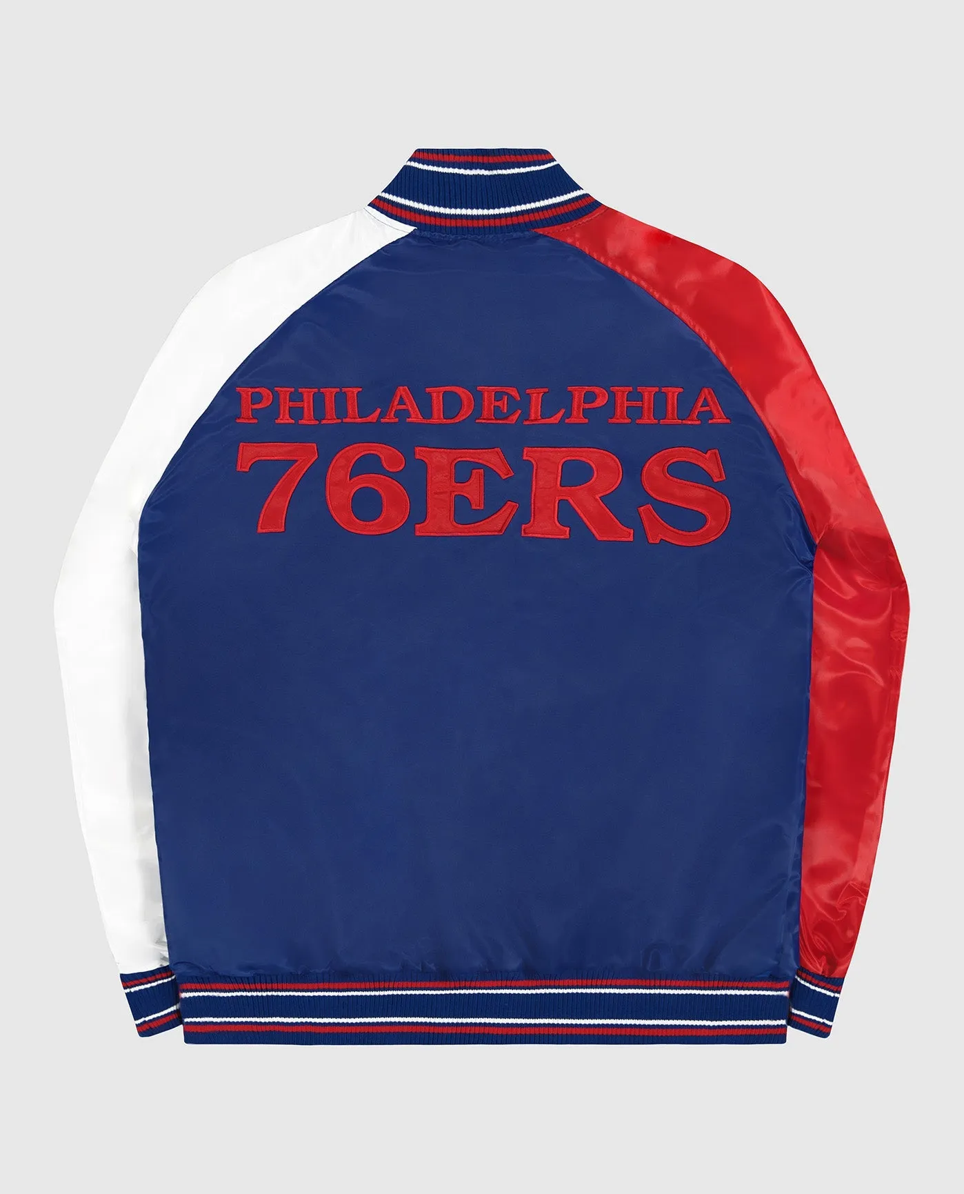 Philadelphia 76ers Varsity Satin Full-Snap Jacket sold by Starter product image thumbnail 4