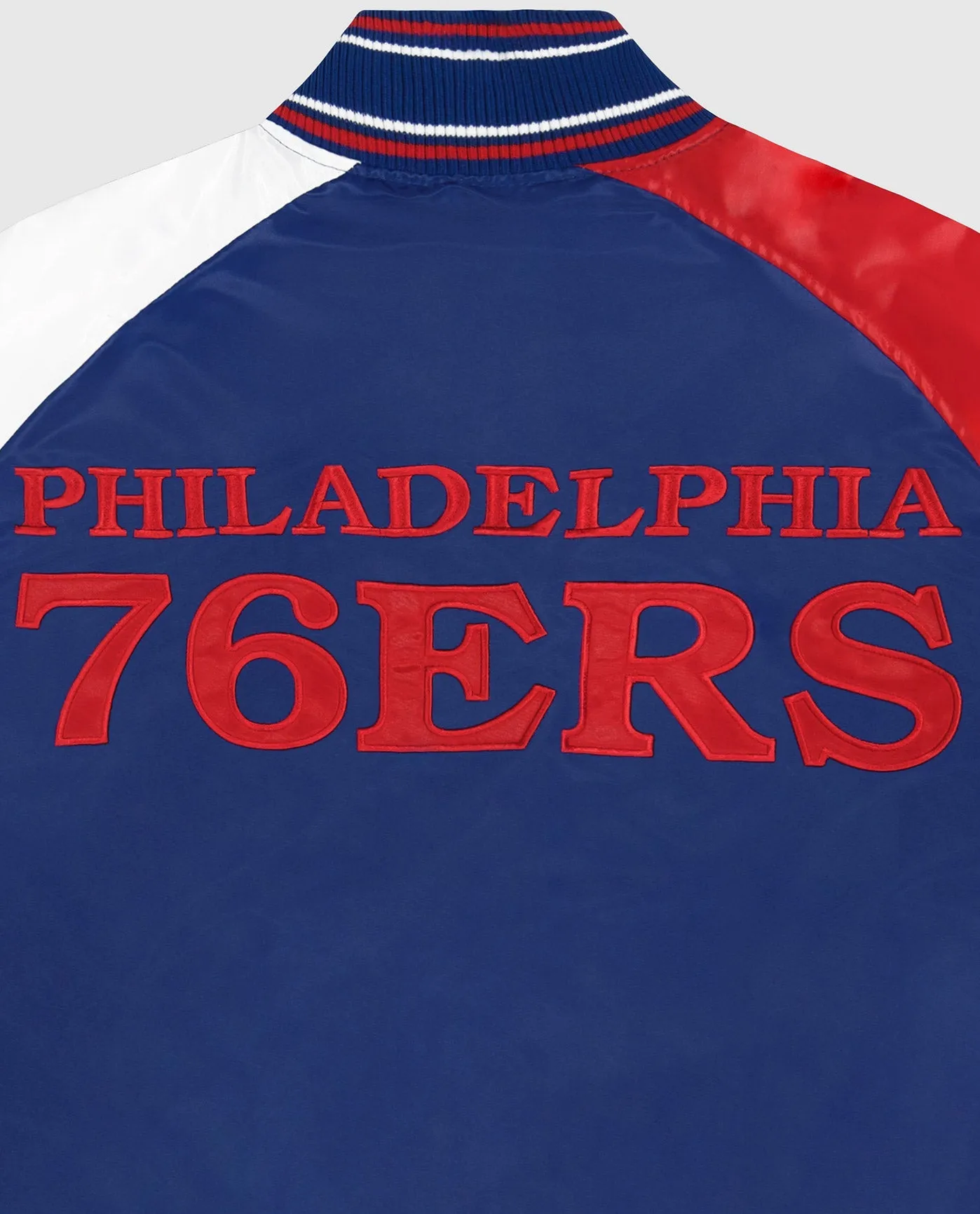 Philadelphia 76ers Varsity Satin Full-Snap Jacket sold by Starter product image thumbnail 3