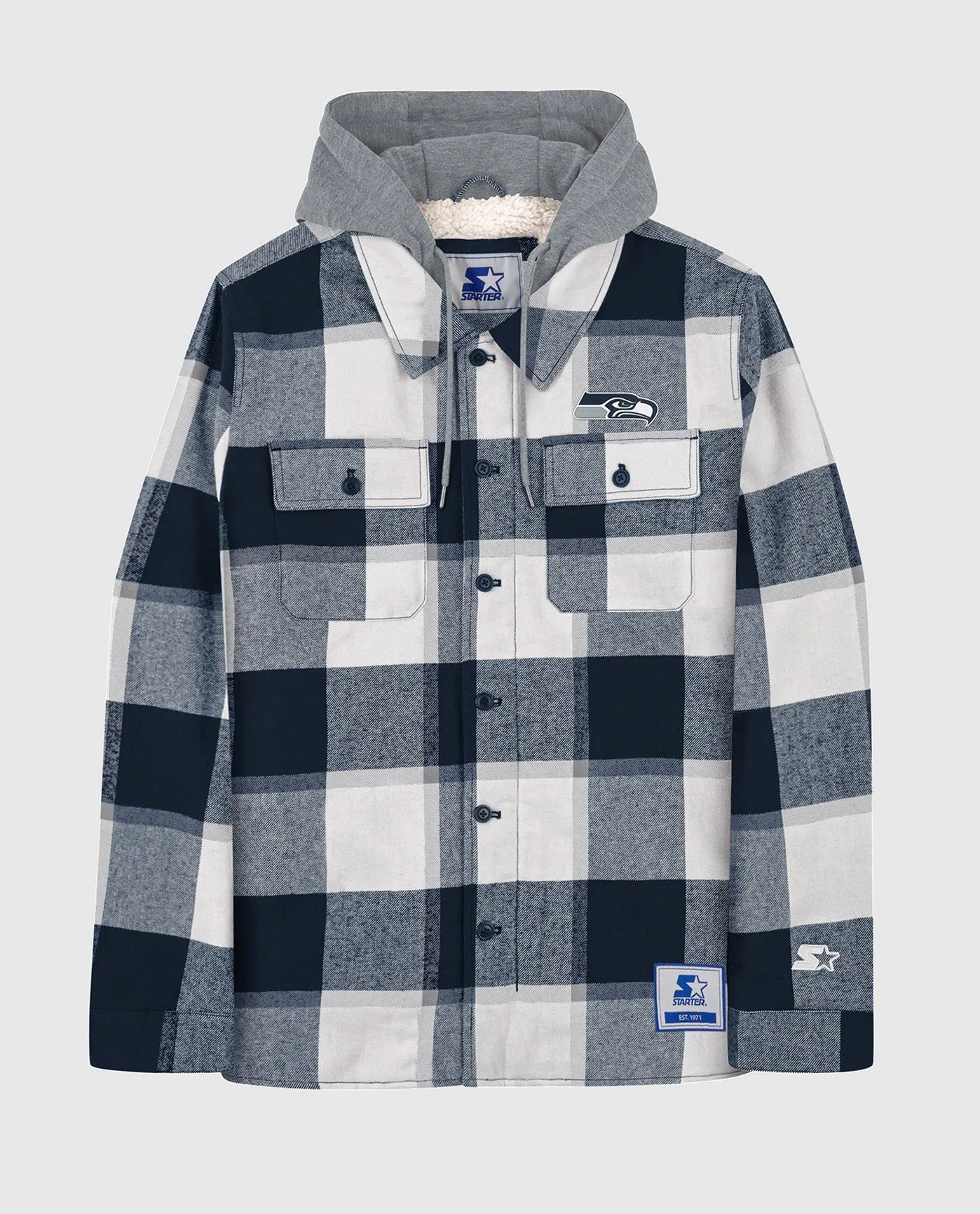 Seattle Seahawks The Big Joe Sherpa Lined Plaid Jacket sold by Starter