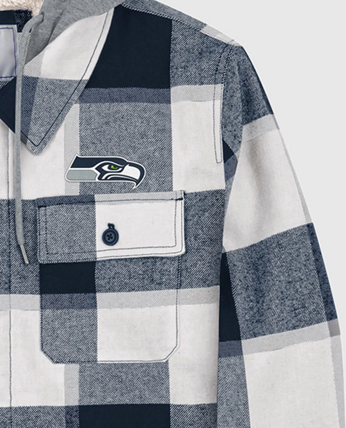 Seattle Seahawks The Big Joe Sherpa Lined Plaid Jacket sold by Starter product image thumbnail 2