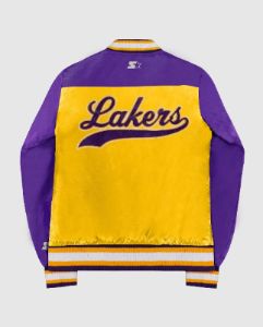 Women's Los Angeles Lakers Varsity Satin Full-Snap Jacket sold by Starter