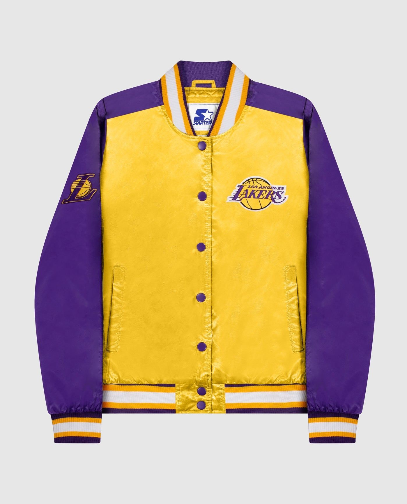 Women's Los Angeles Lakers Varsity Satin Full-Snap Jacket sold by Starter