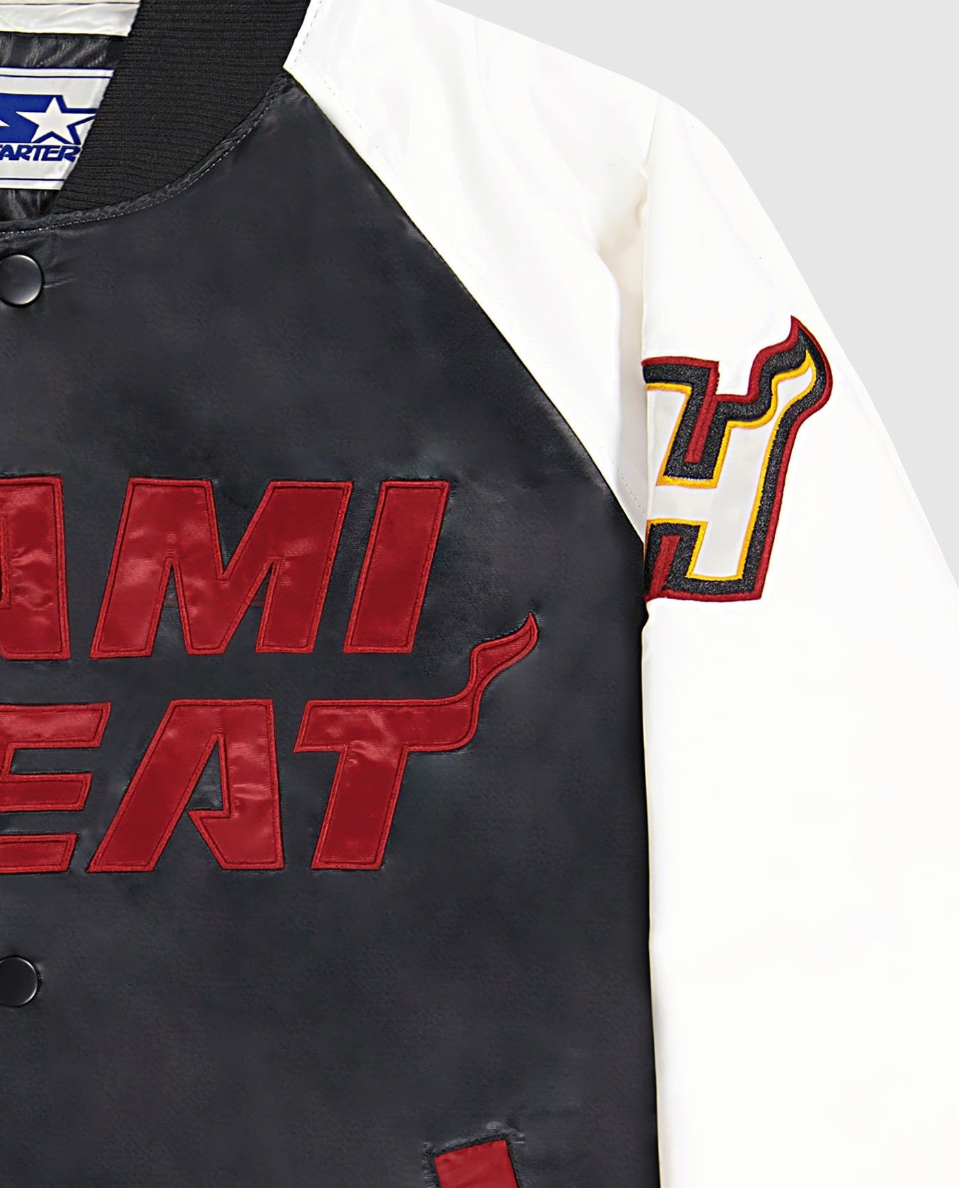 Miami Heat Varsity Satin Full-Snap Jacket sold by Starter product image thumbnail 2