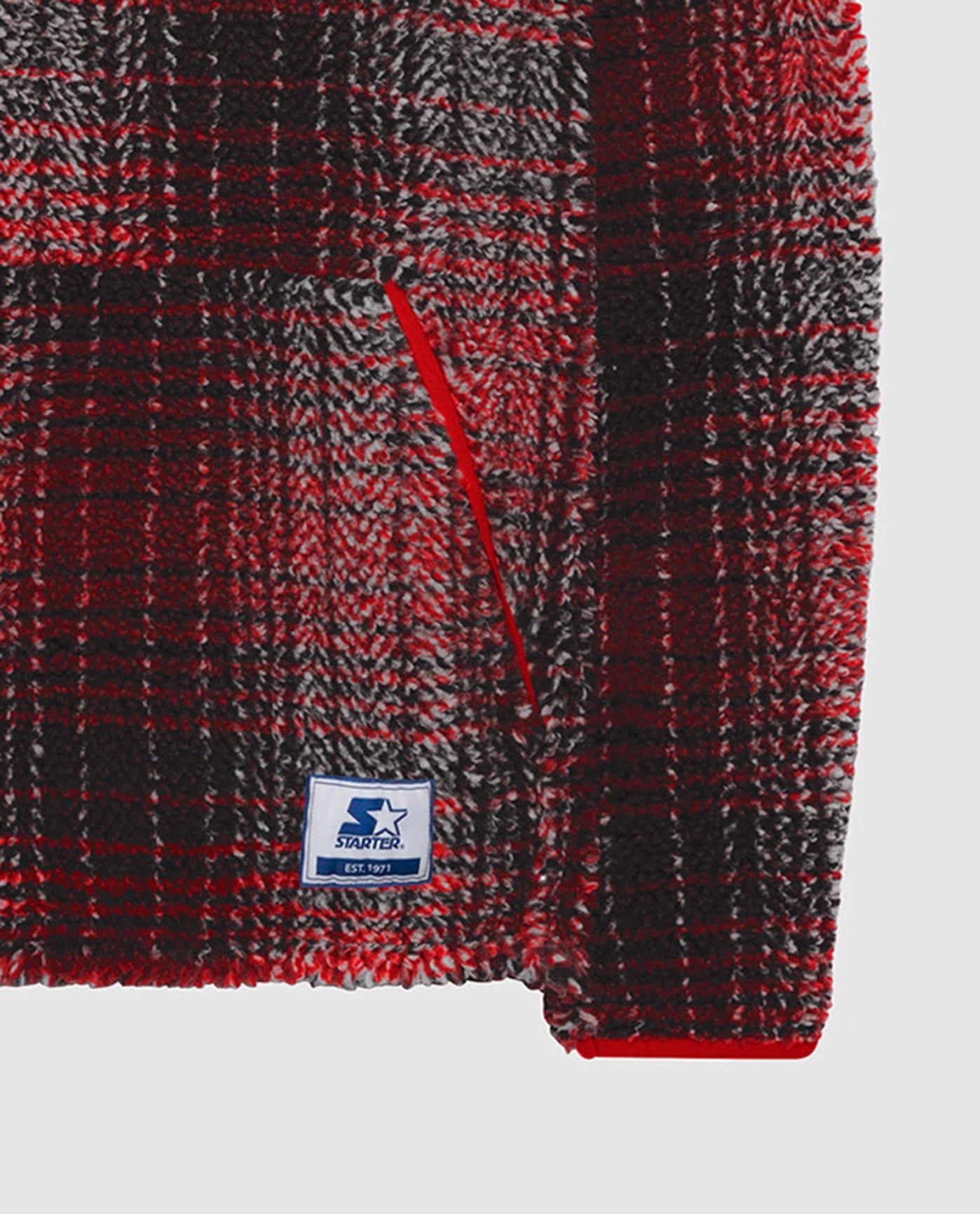 San Francisco 49ers Gus Plaid Sherpa Pullover Jacket sold by Starter product image thumbnail 3