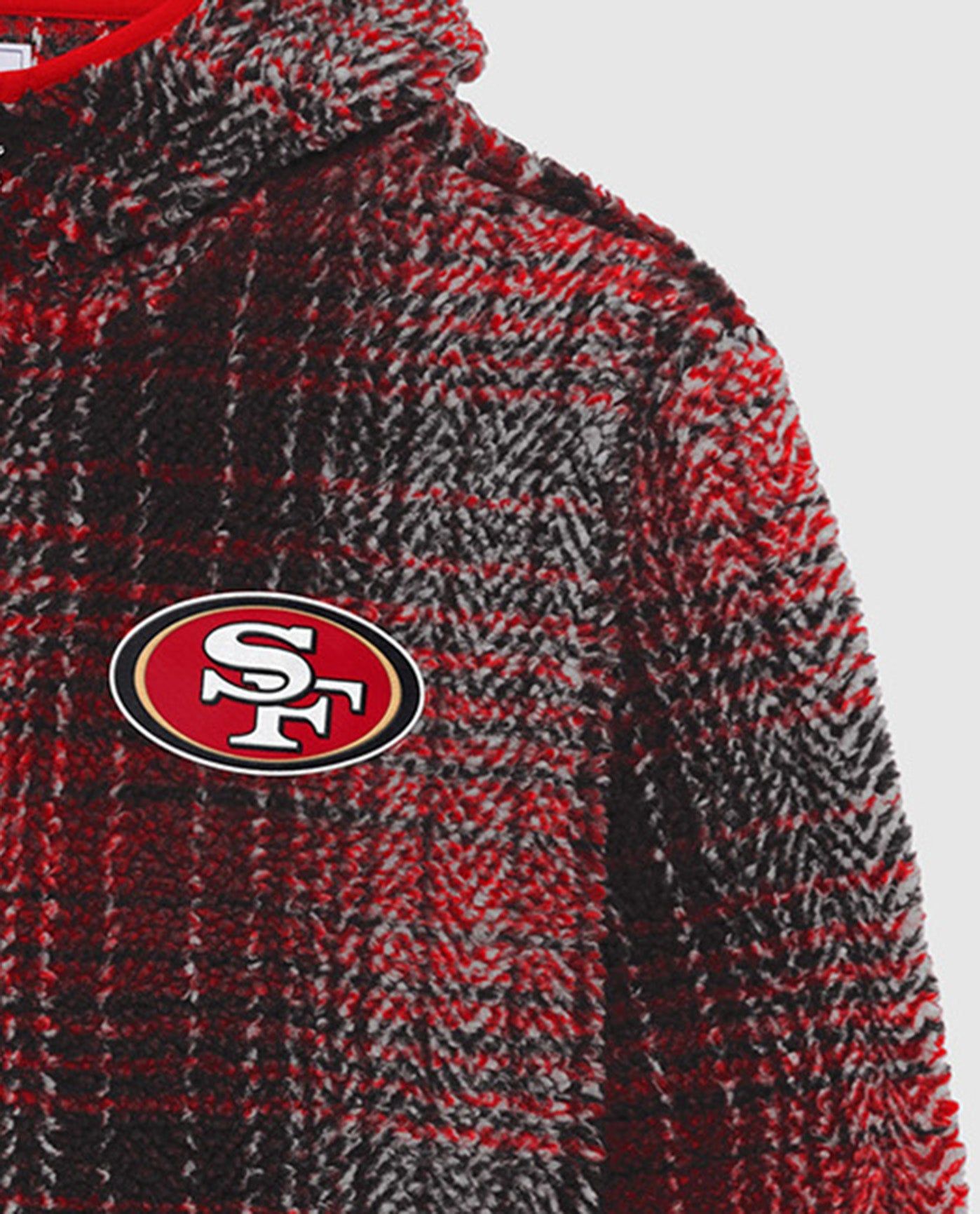 San Francisco 49ers Gus Plaid Sherpa Pullover Jacket sold by Starter product image thumbnail 2