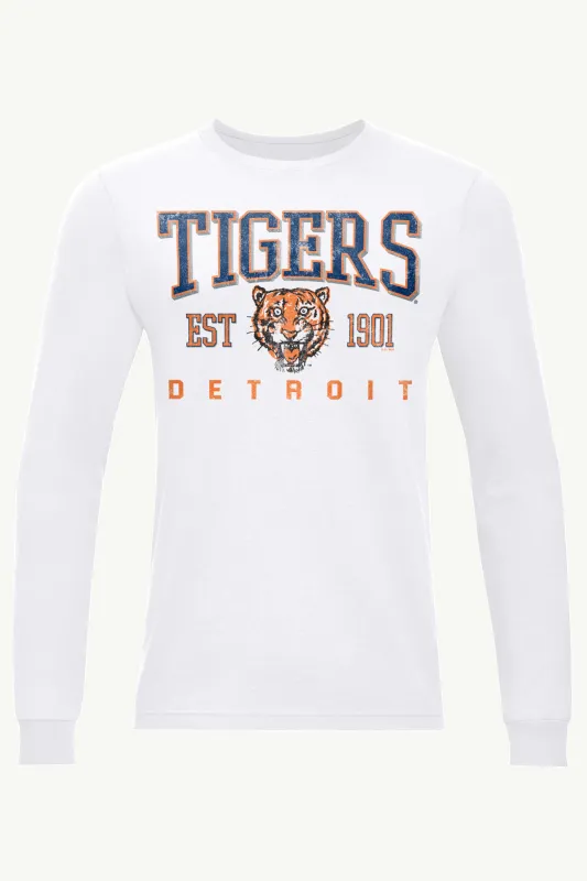 MENS DETROIT TIGERS RETRO LONG SLEEVE T SHIRT made by Starter
