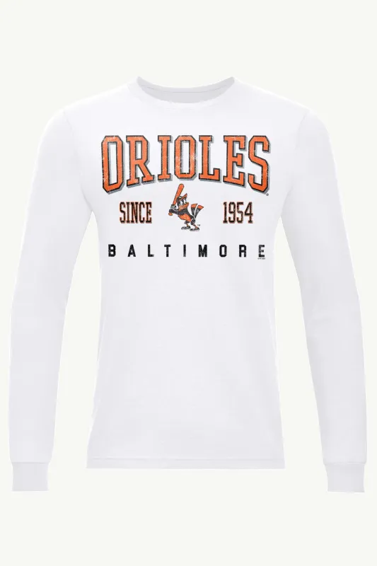 MENS BALTIMORE ORIOLES RETRO LONG SLEEVE T SHIRT made by Starter