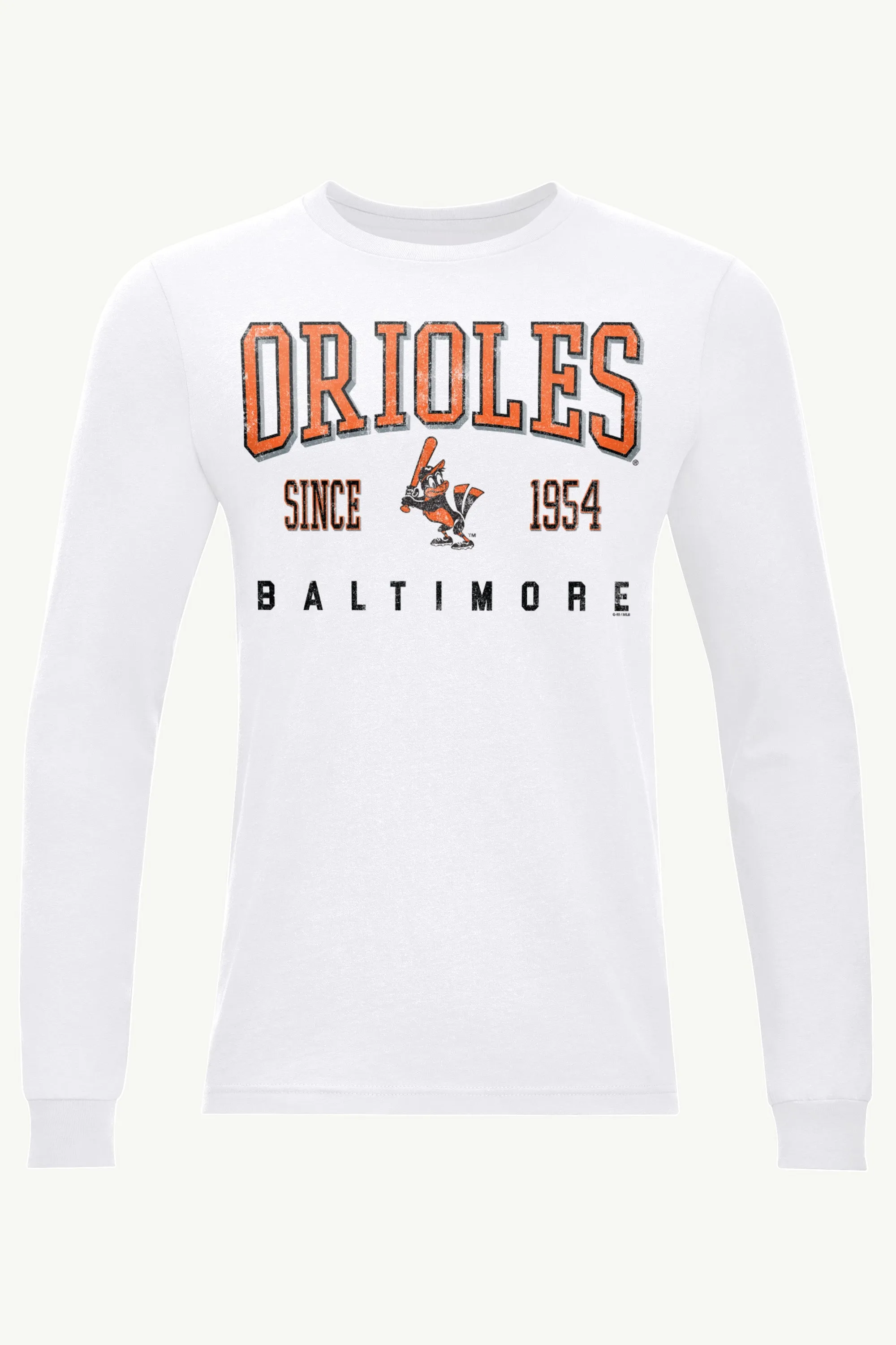 MENS BALTIMORE ORIOLES RETRO LONG SLEEVE T SHIRT sold by Starter
