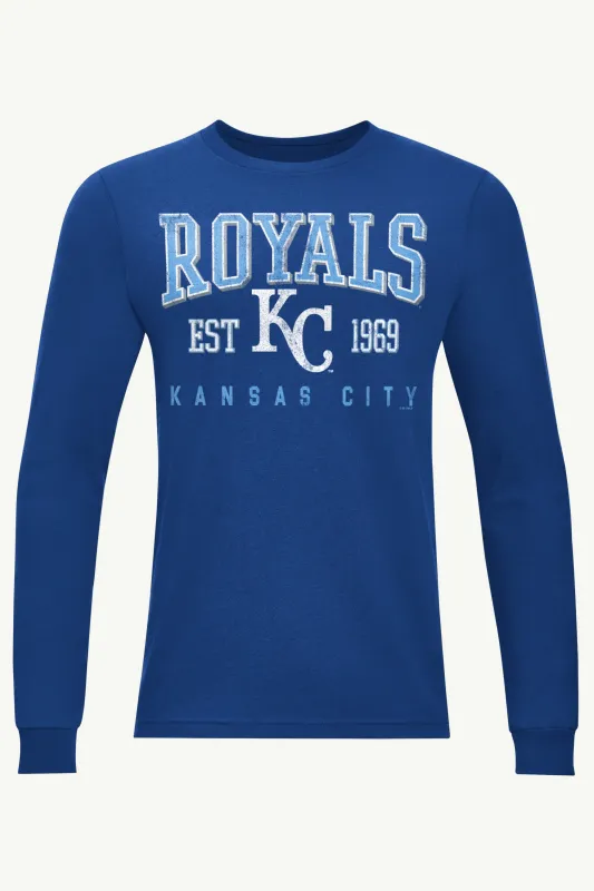 MENS KANSAS CITY ROYALS RETRO LONG SLEEVE T SHIRT sold by Starter