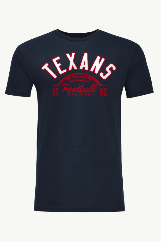 MENS HOUSTON TEXANS HALF BALL T SHIRT made by Starter