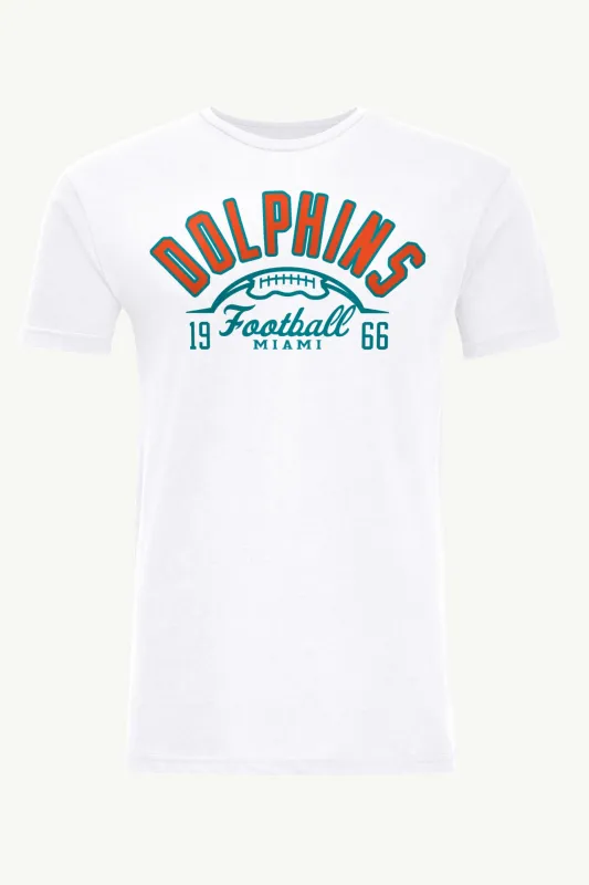 MENS MIAMI DOLPHINS HALF BALL T SHIRT sold by Starter