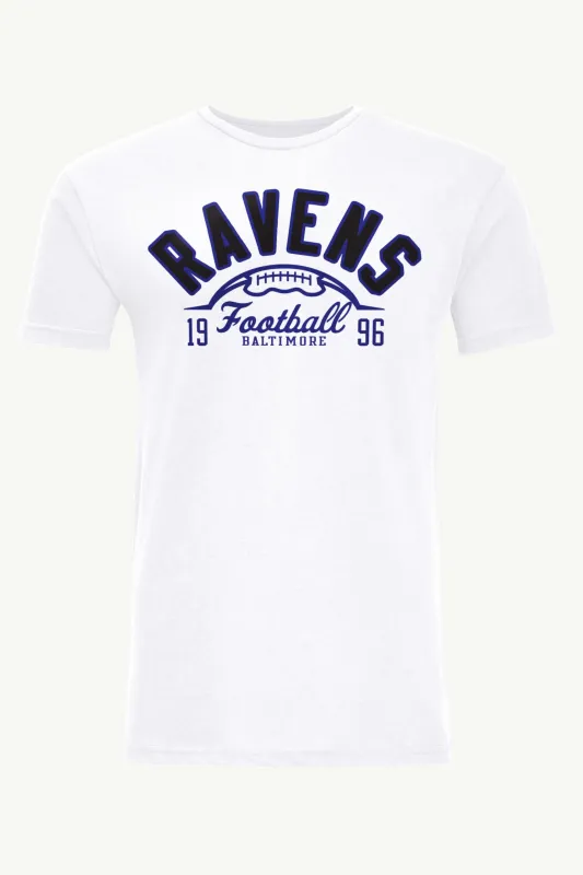 MENS BALTIMORE RAVENS HALF BALL T SHIRT sold by Starter