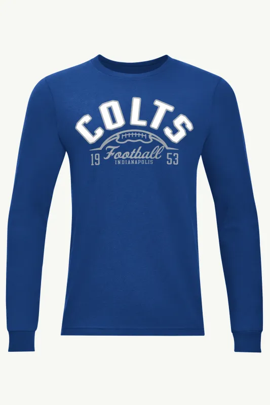 MENS INDIANAPOLIS COLTS HALF BALL LONG SLEEVE T SHIRT sold by Starter
