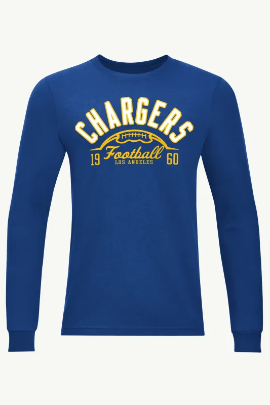 MENS LOS ANGELES CHARGERS HALF BALL LONG SLEEVE T SHIRT sold by Starter