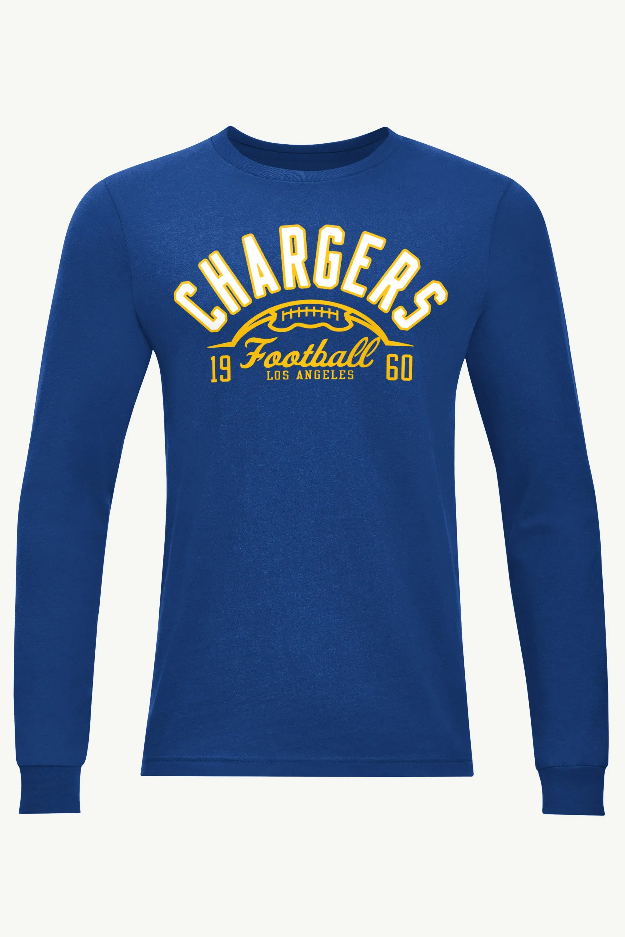 MENS LOS ANGELES CHARGERS HALF BALL LONG SLEEVE T SHIRT sold by Starter