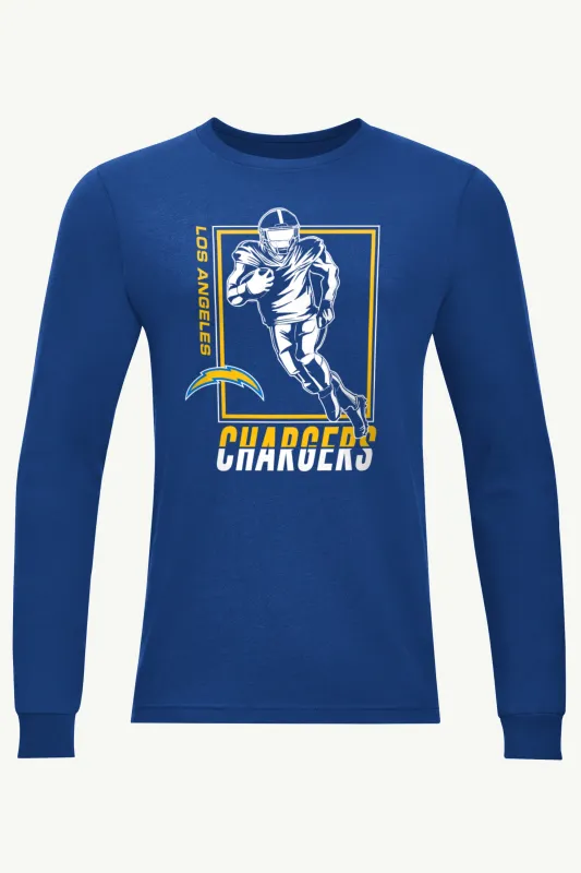 MENS LOS ANGELES CHARGERS PLAYER GRID LONG SLEEVE T SHIRT sold by Starter