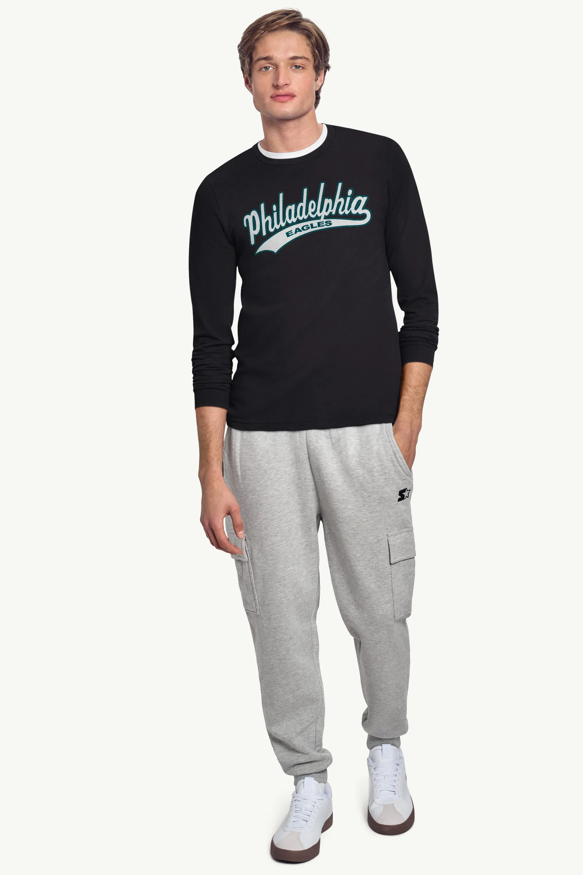 MENS PHILADELPHIA EAGLES TAILSWEEP LONG SLEEVE T SHIRT sold by Starter product image thumbnail 3